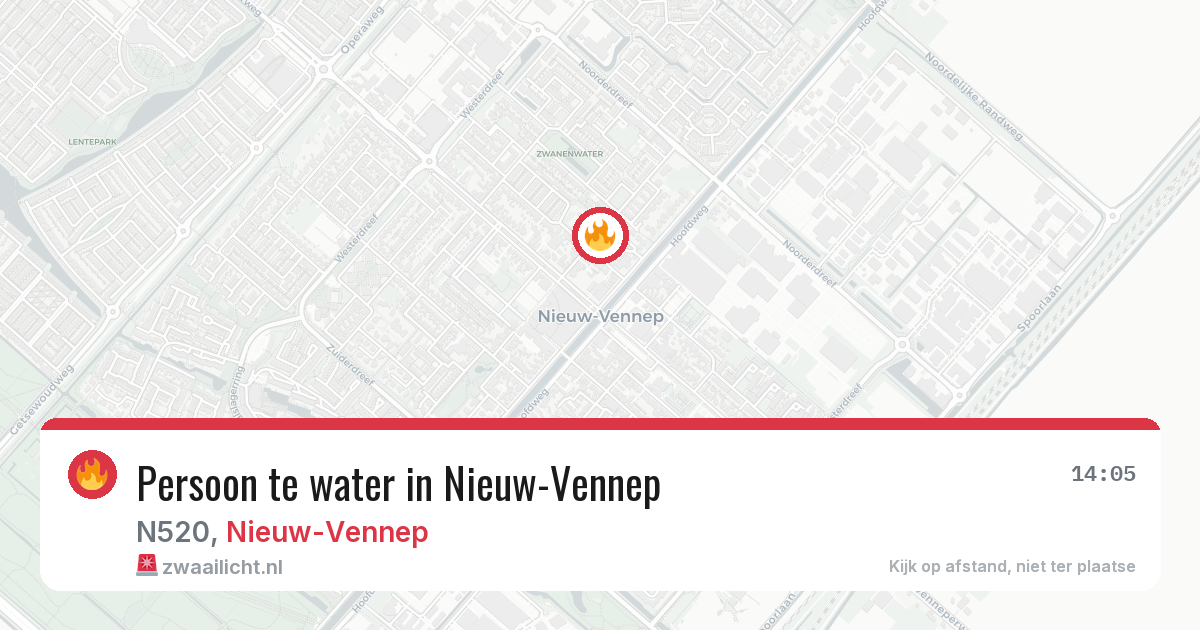 Persoon te water in Nieuw-Vennep — 6 jun 2026