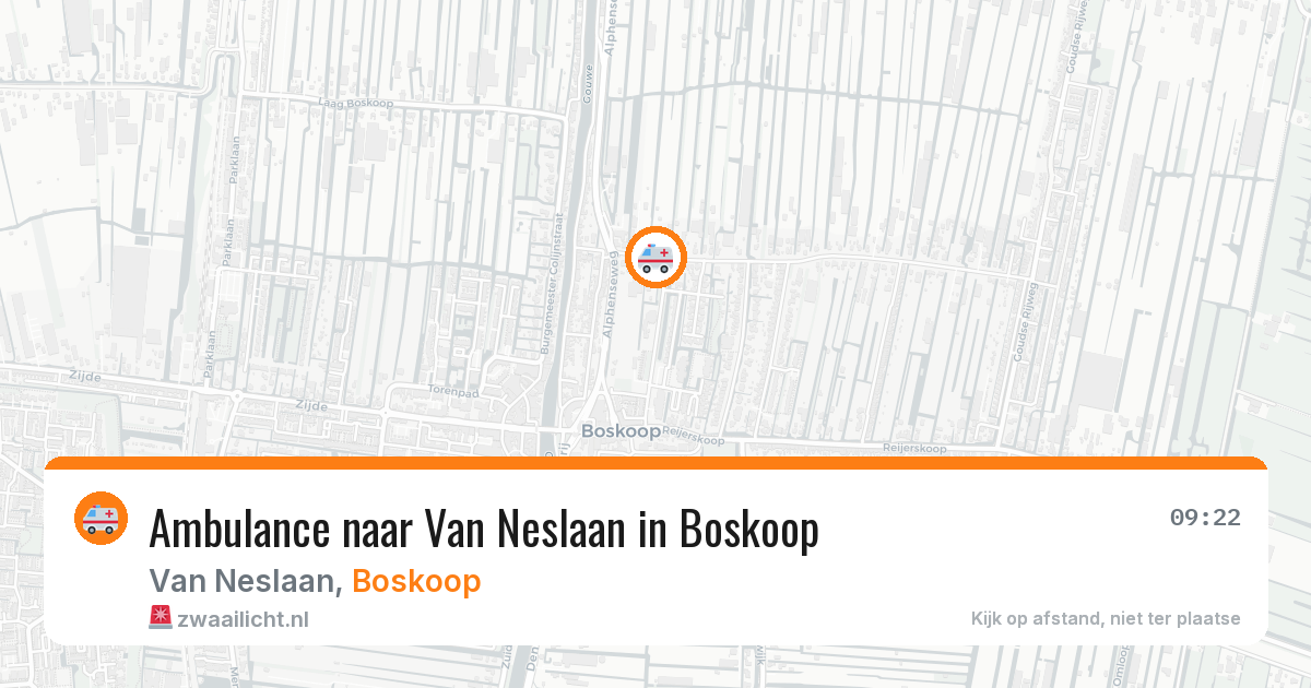 Ambulance naar Van Neslaan in Boskoop — 5 jul 2026