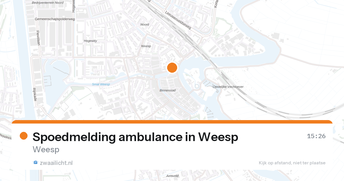 Spoedmelding ambulance in Weesp — 23 jun 2026