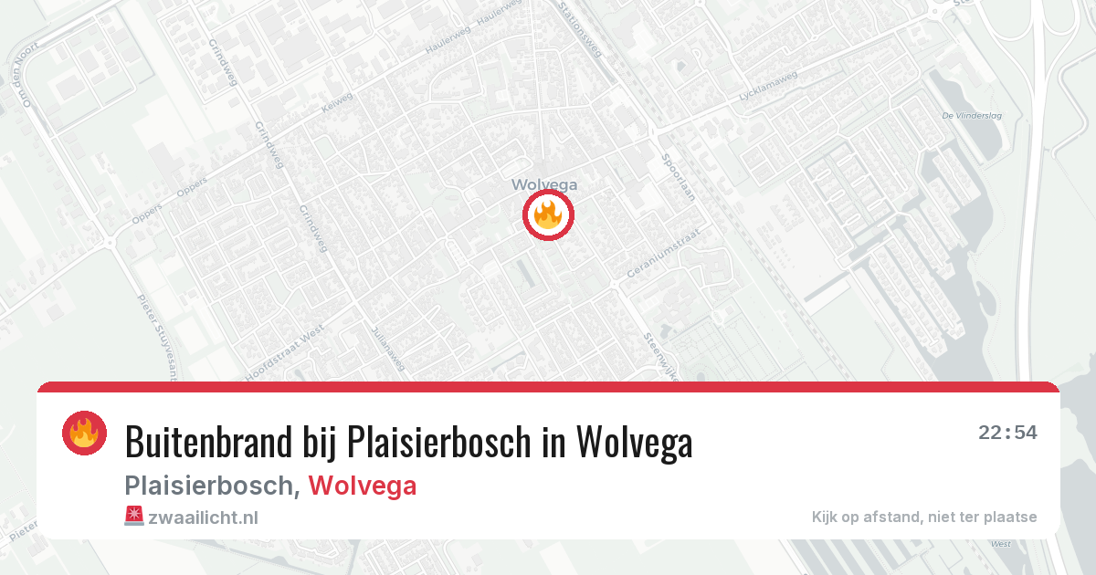Buitenbrand bij Plaisierbosch in Wolvega — 25 apr 2026