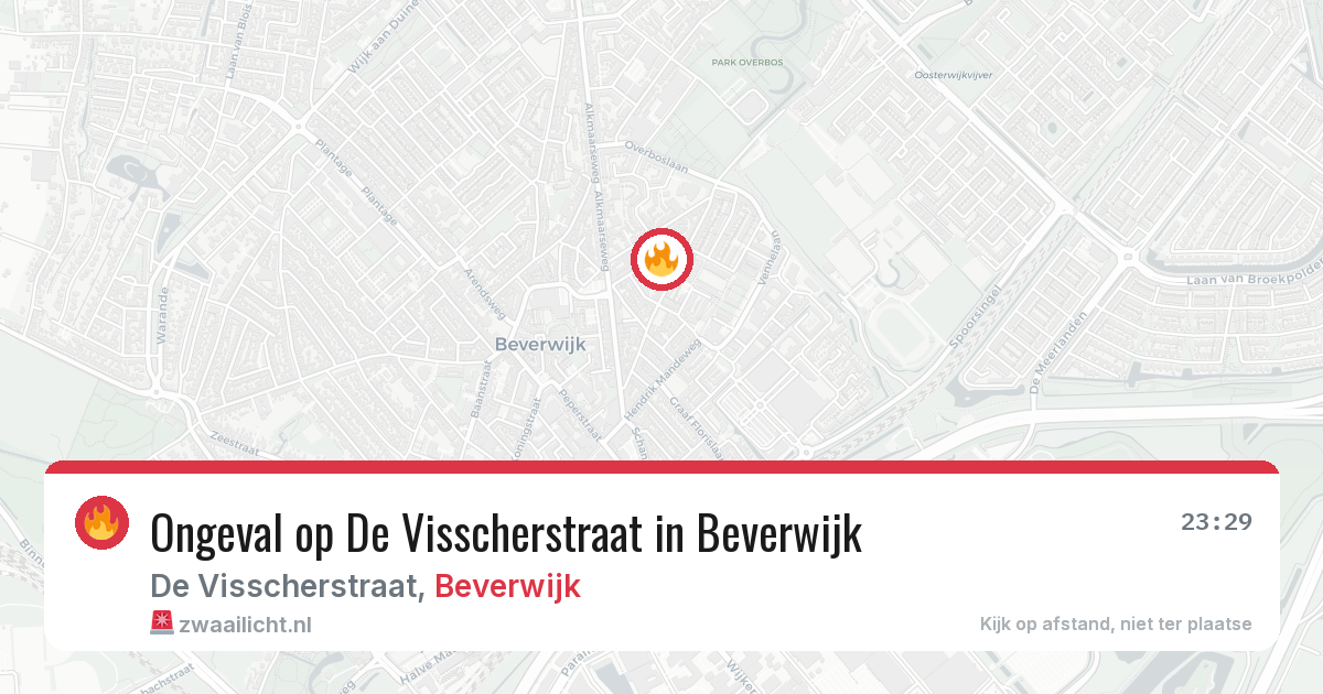 Ongeval op De Visscherstraat in Beverwijk — 7 jul 2026