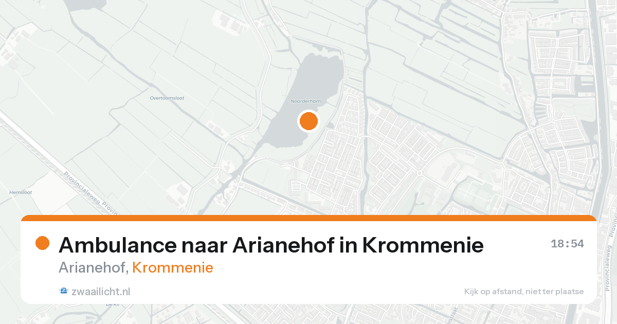 Ambulance naar Arianehof in Krommenie — 18 mei 2026