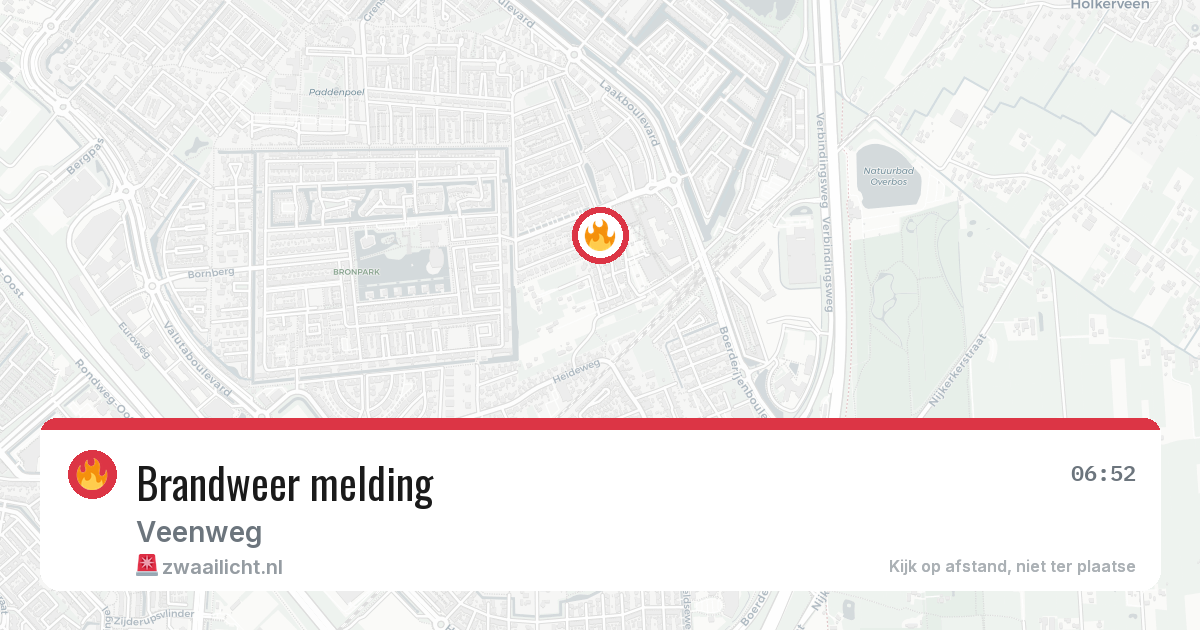 Brandweer melding — 6 mei 2026