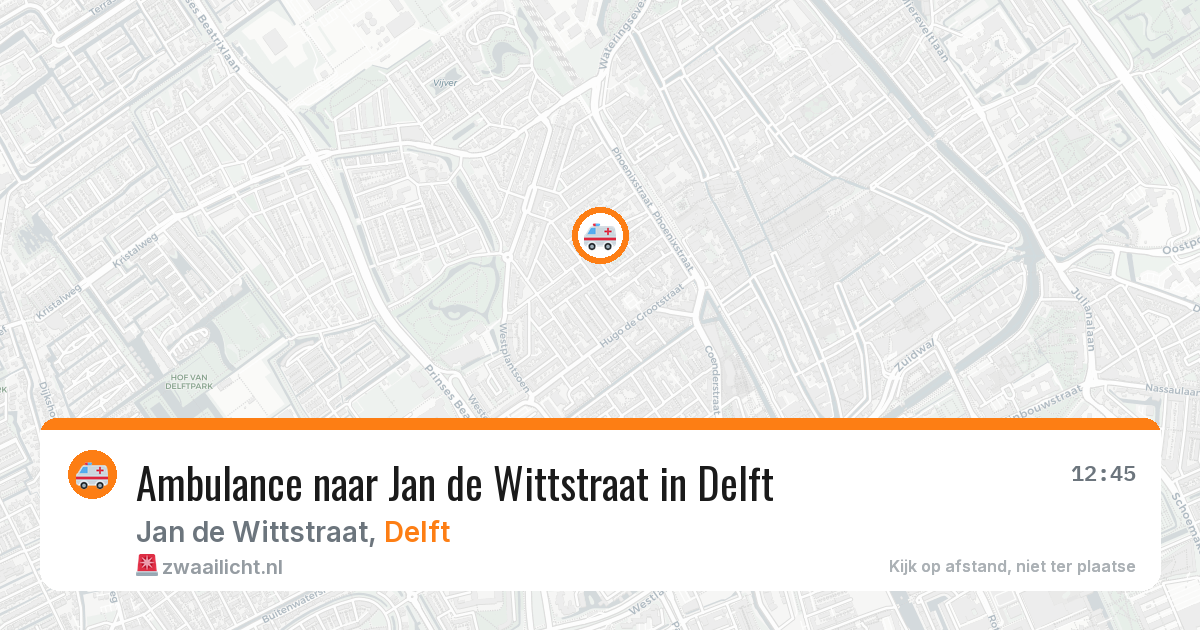 Ambulance naar Jan de Wittstraat in Delft — 4 jun 2026