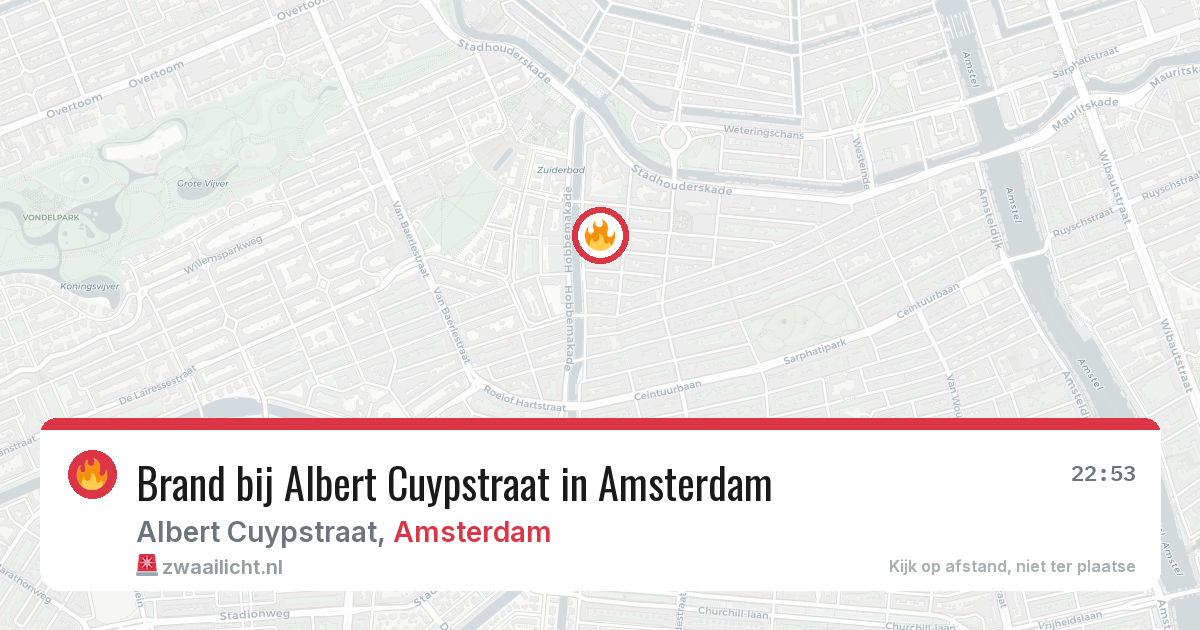 Brand bij Albert Cuypstraat in Amsterdam — 11 apr 2026