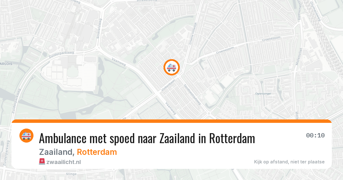 Ambulance met spoed naar Zaailand in Rotterdam — 3 mei 2026