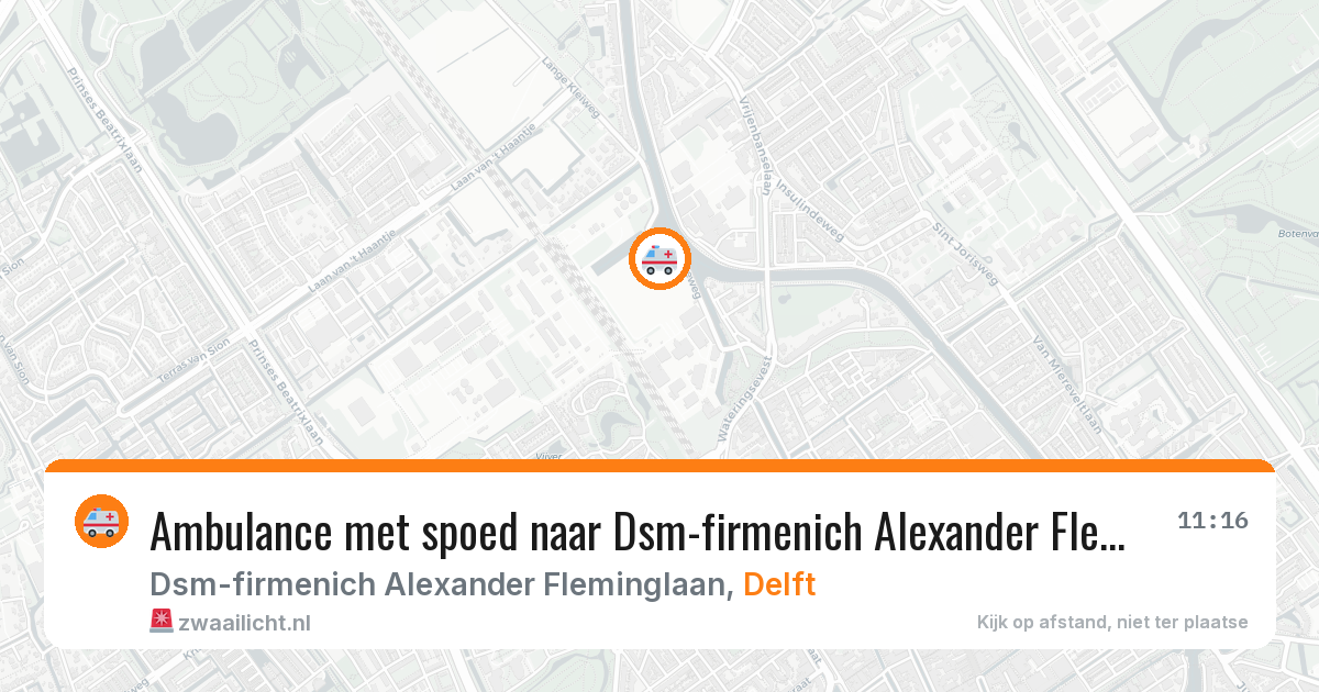 Ambulance met spoed naar Dsm-firmenich Alexander Fleminglaan in Delft — 10 feb 2026
