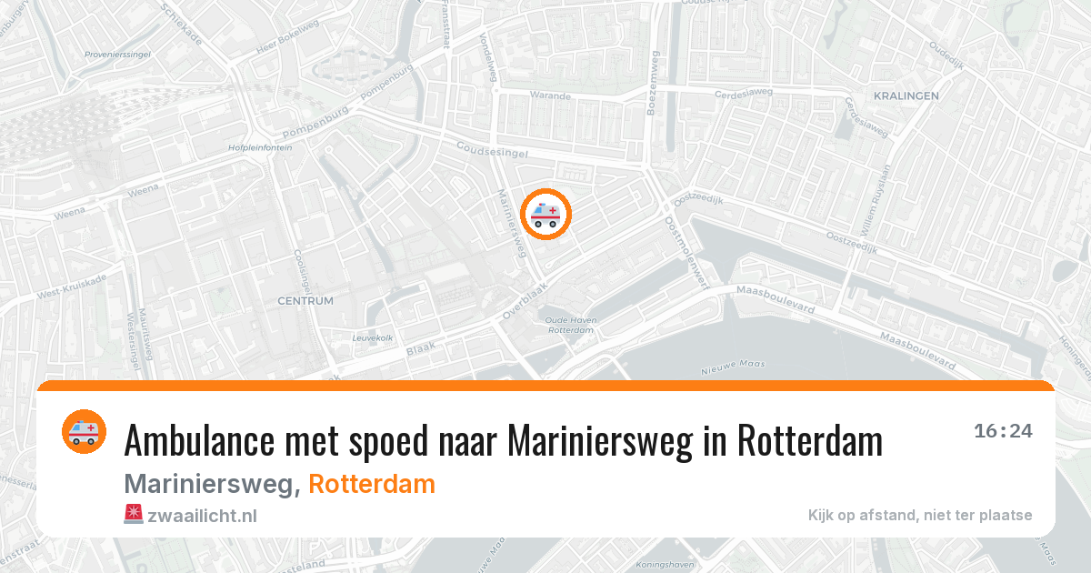 Ambulance met spoed naar Mariniersweg in Rotterdam — 27 mrt 2026