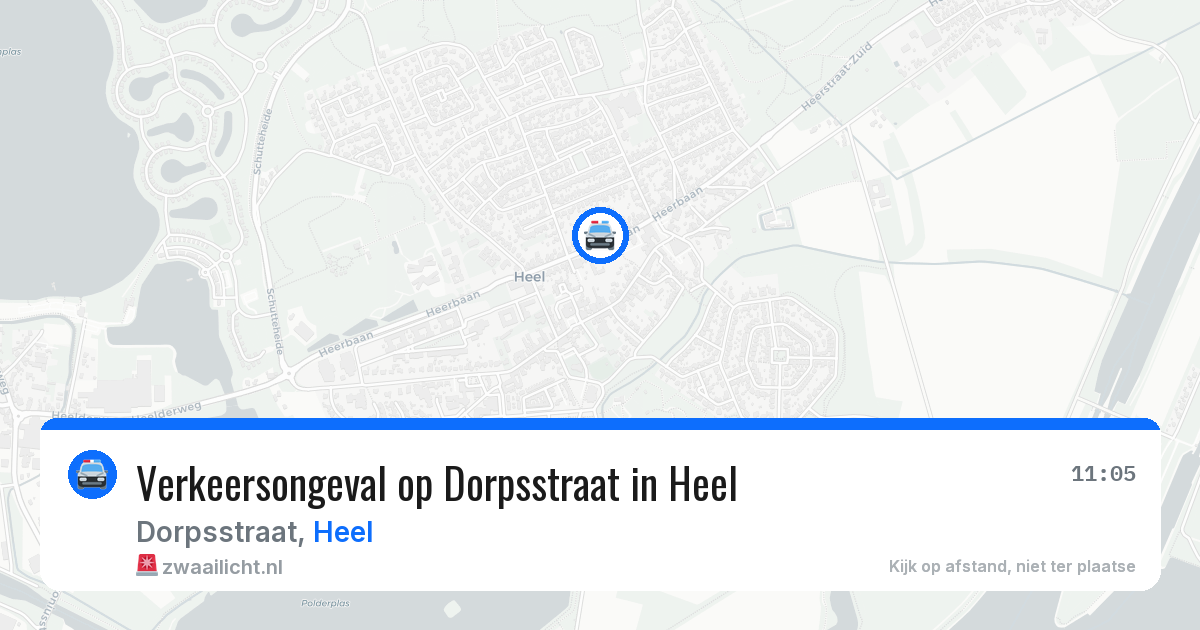 Verkeersongeval op Dorpsstraat in Heel — 18 apr 2026