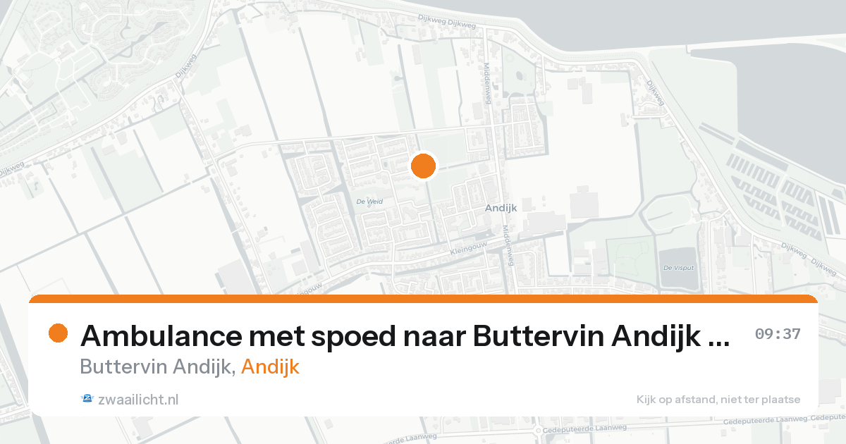Ambulance met spoed naar Buttervin Andijk in Andijk — 27 mei 2026