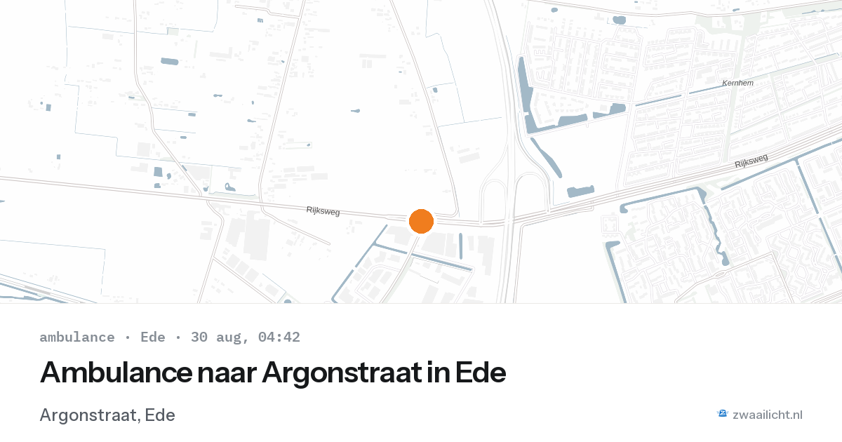 Ambulance naar Argonstraat in Ede — 30 aug 2026