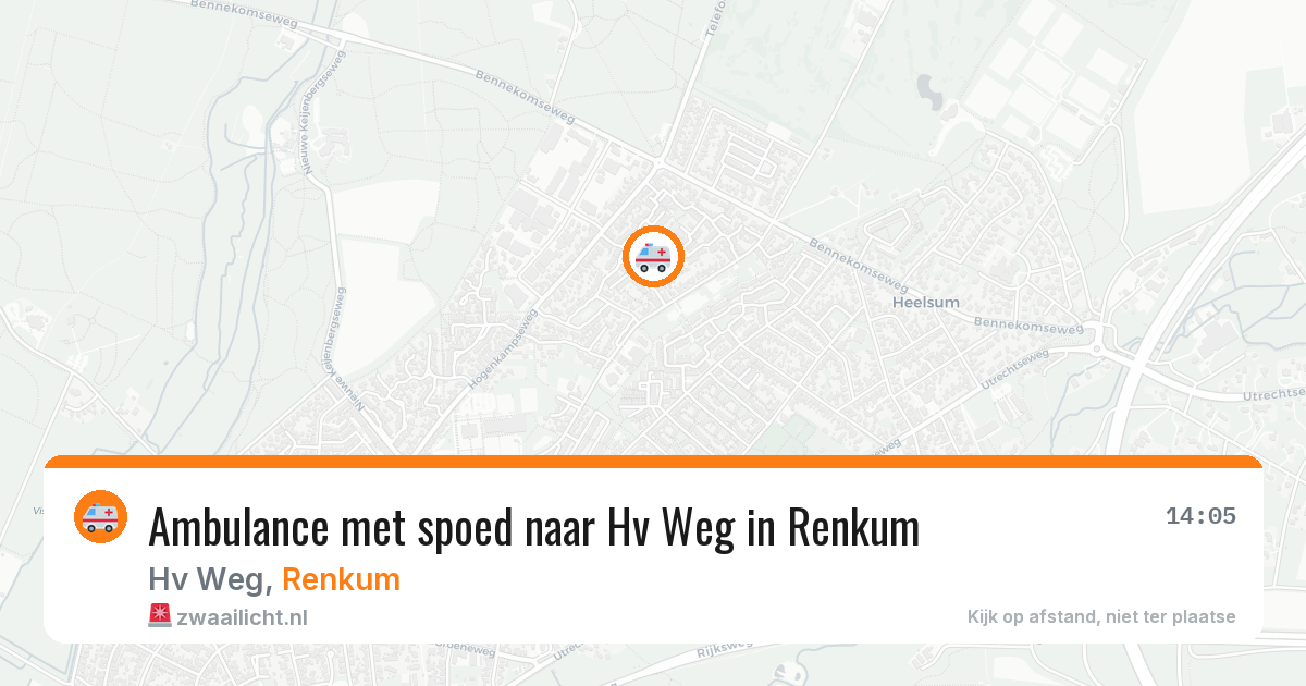 Ambulance met spoed naar Hv Weg in Renkum — 17 mei 2026