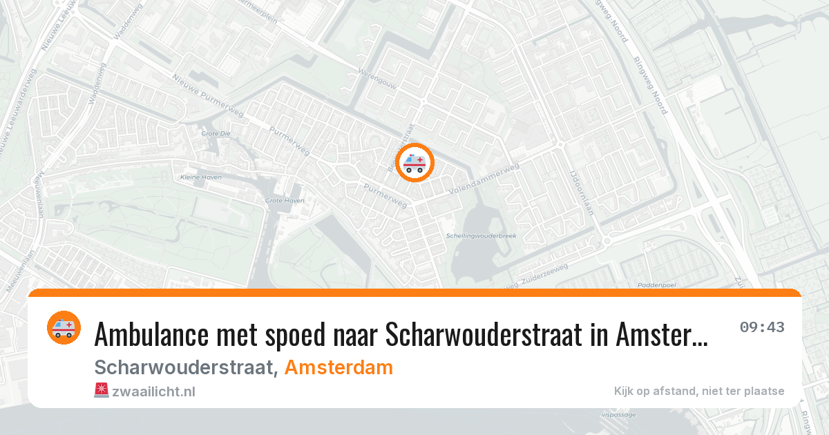 Ambulance met spoed naar Scharwouderstraat in Amsterdam — 27 apr 2026