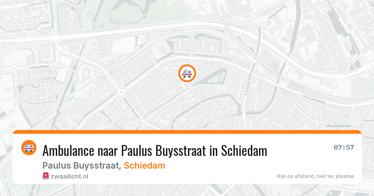 Ambulance naar Paulus Buysstraat in Schiedam — 5 jul 2026