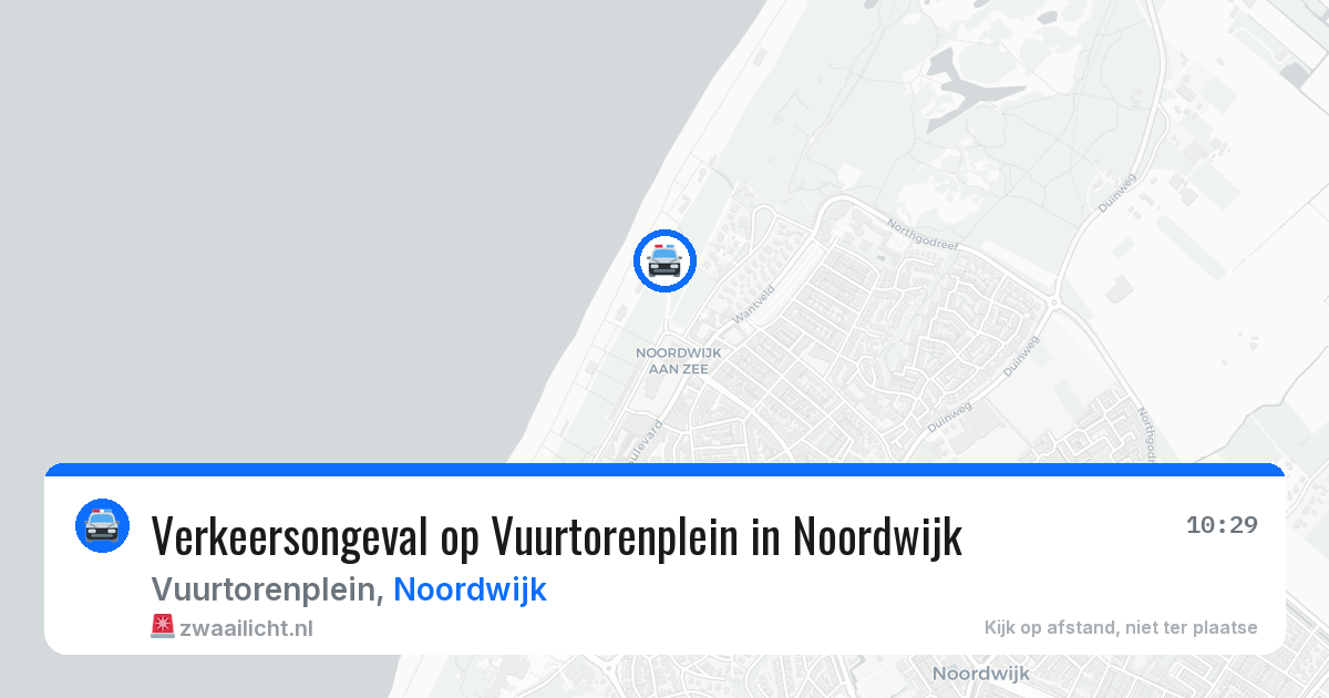 Verkeersongeval op Vuurtorenplein in Noordwijk — 1 jul 2026