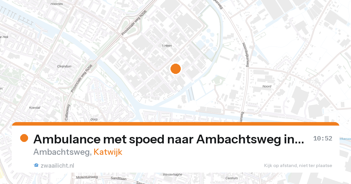 Ambulance met spoed naar Ambachtsweg in Katwijk — 20 mei 2026