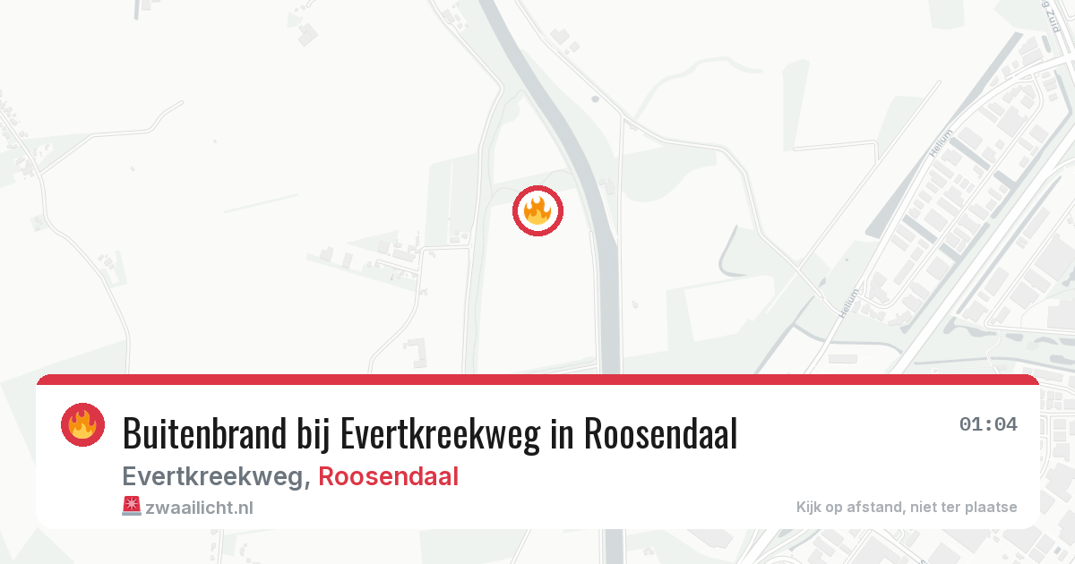 Buitenbrand bij Evertkreekweg in Roosendaal — 2 aug 2026