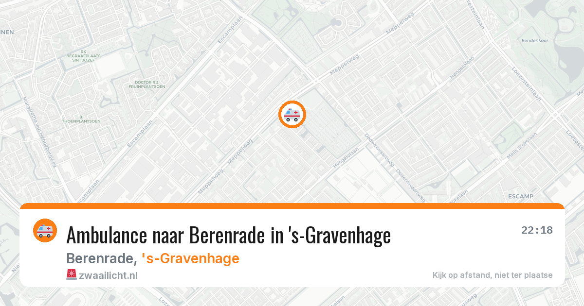 Ambulance naar Berenrade in 's-Gravenhage — 17 mei 2026