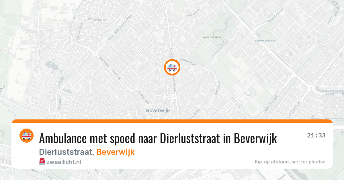 Ambulance met spoed naar Dierluststraat in Beverwijk — 25 mrt 2026