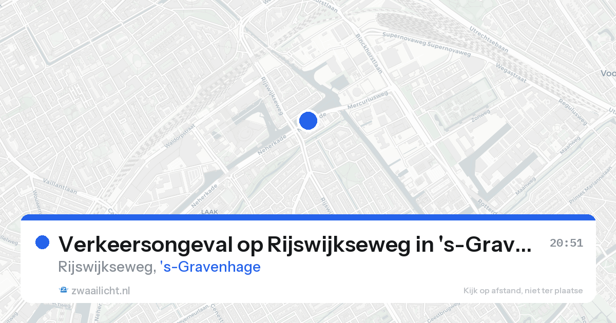 Verkeersongeval op Rijswijkseweg in 's-Gravenhage — 18 aug 2026