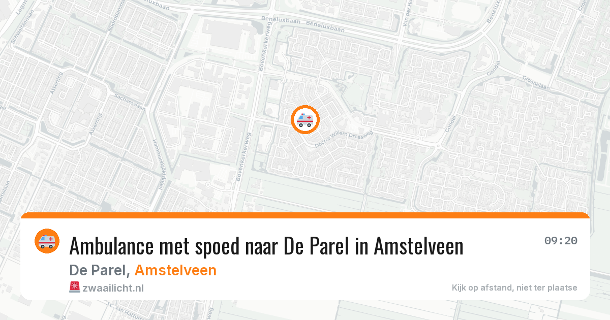 Ambulance met spoed naar De Parel in Amstelveen — 2 apr 2026