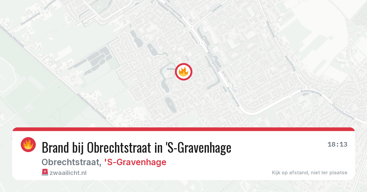 Brand bij Obrechtstraat in 'S-Gravenhage — 16 feb 2026