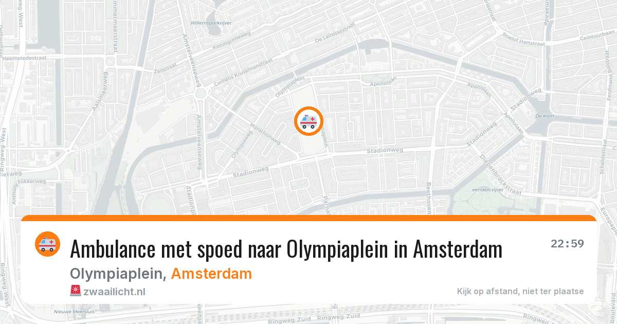 Ambulance met spoed naar Olympiaplein in Amsterdam — 5 apr 2026