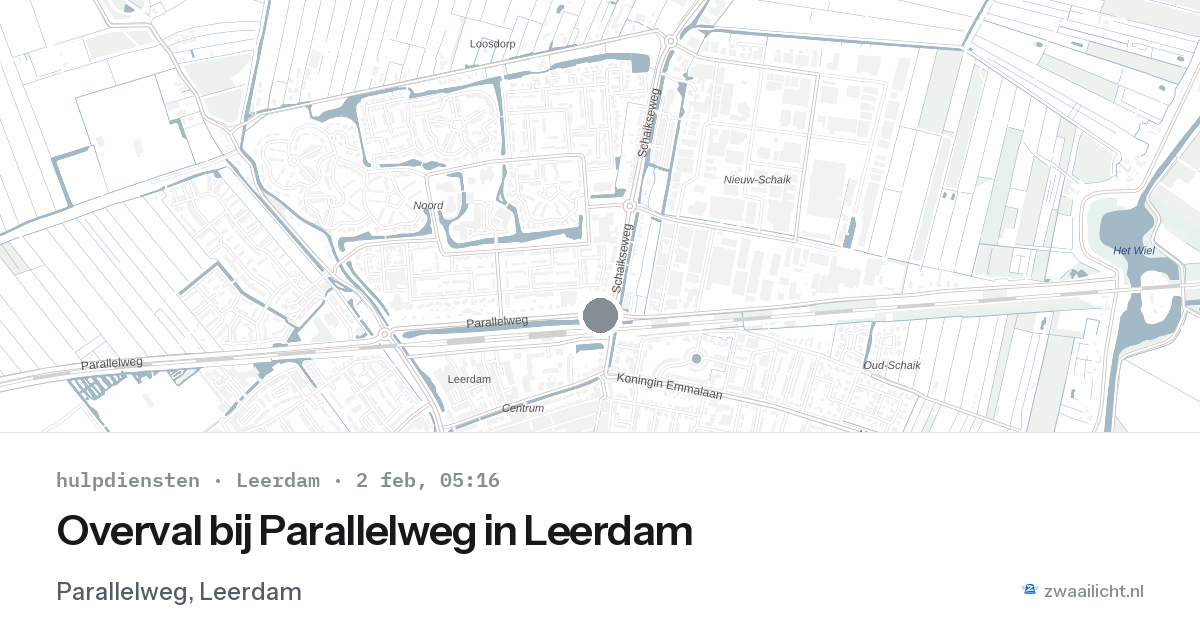 Overval bij Parallelweg in Leerdam — 2 feb 2026