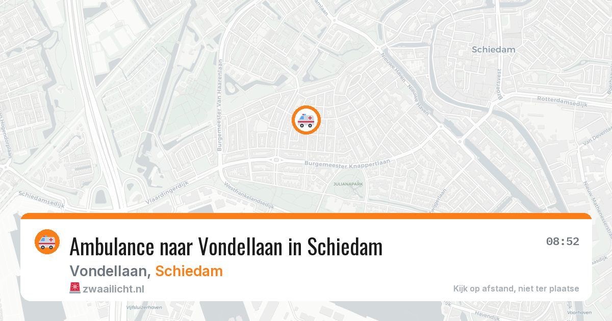 Ambulance naar Vondellaan in Schiedam — 11 jul 2026