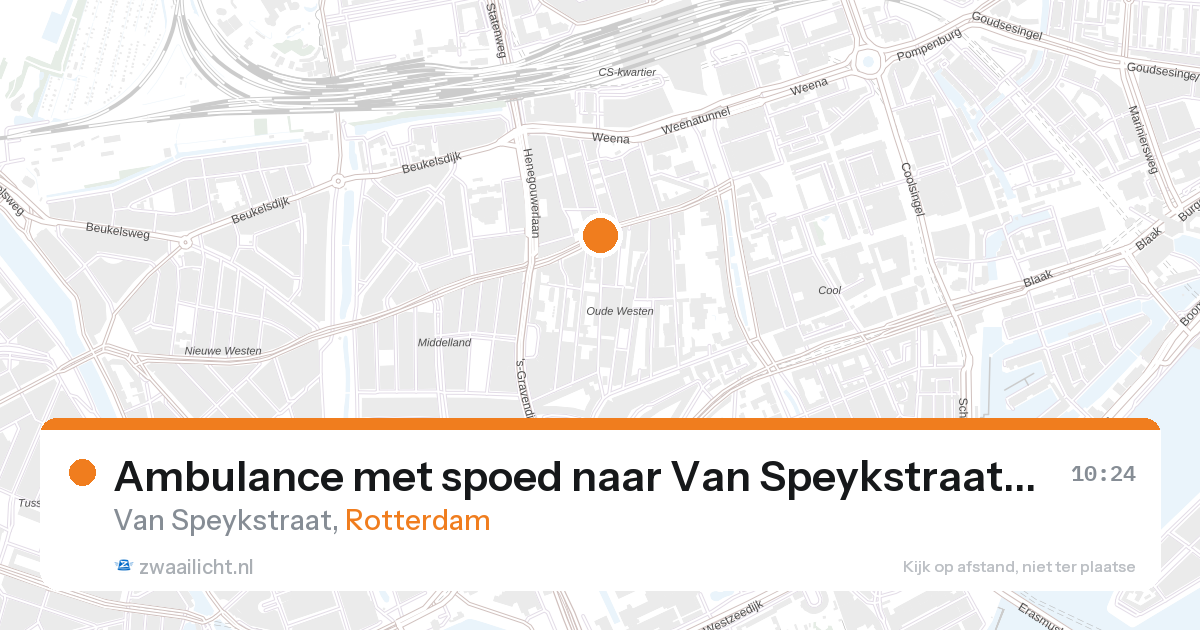 Ambulance met spoed naar Van Speykstraat in Rotterdam — 27 aug 2026