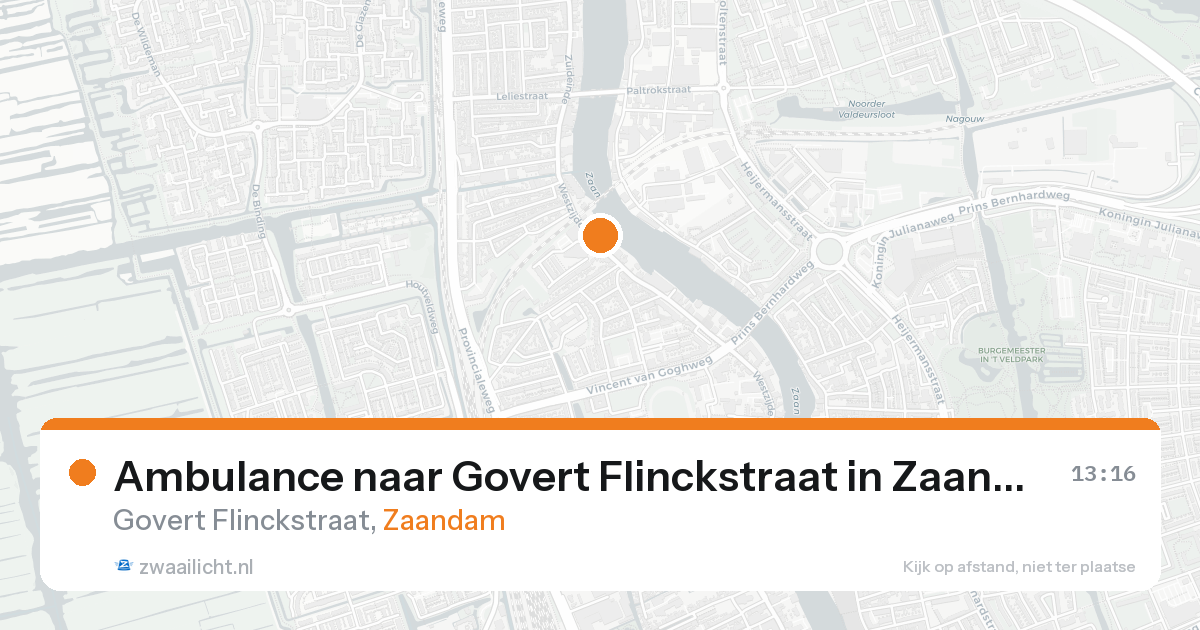 Ambulance naar Govert Flinckstraat in Zaandam — 25 aug 2026