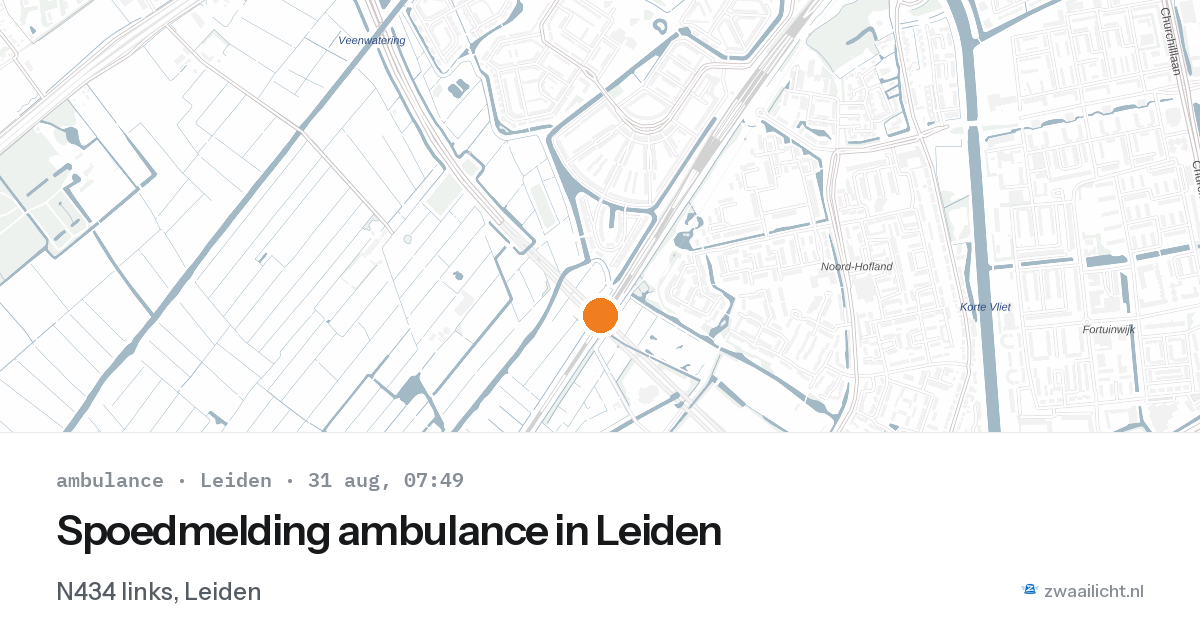Spoedmelding ambulance in Leiden — 31 aug 2026