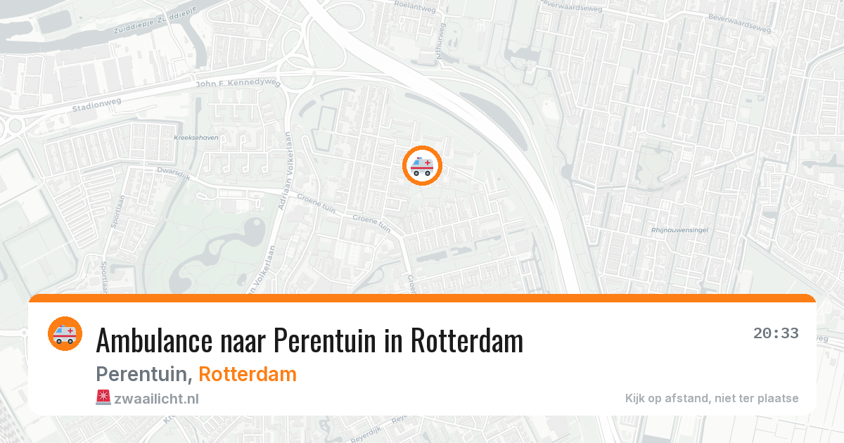 Ambulance naar Perentuin in Rotterdam — 18 mei 2026