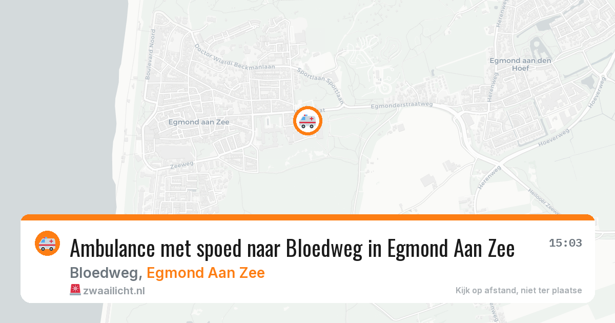 Ambulance met spoed naar Bloedweg in Egmond Aan Zee — 10 aug 2026