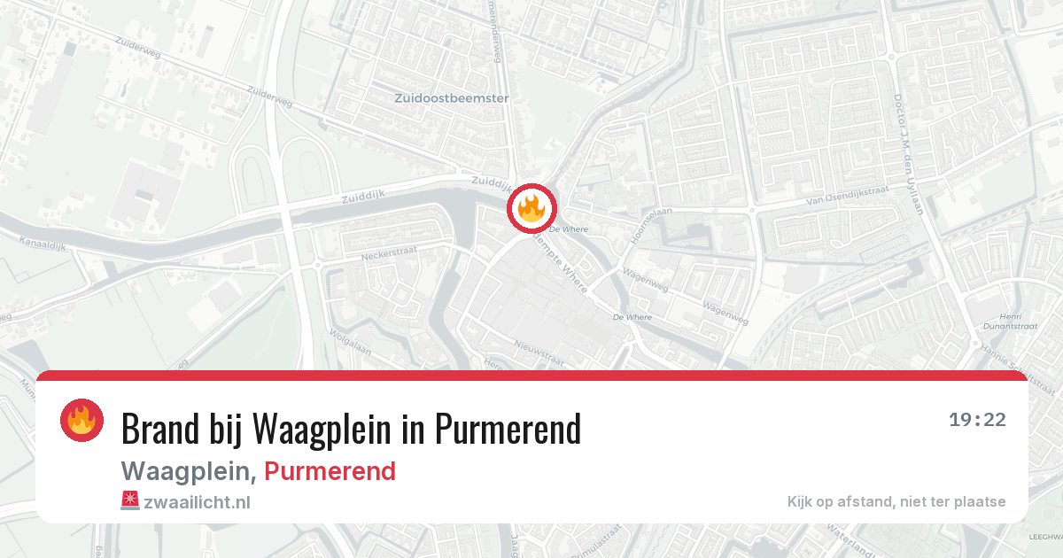 Brand bij Waagplein in Purmerend — 4 jul 2026