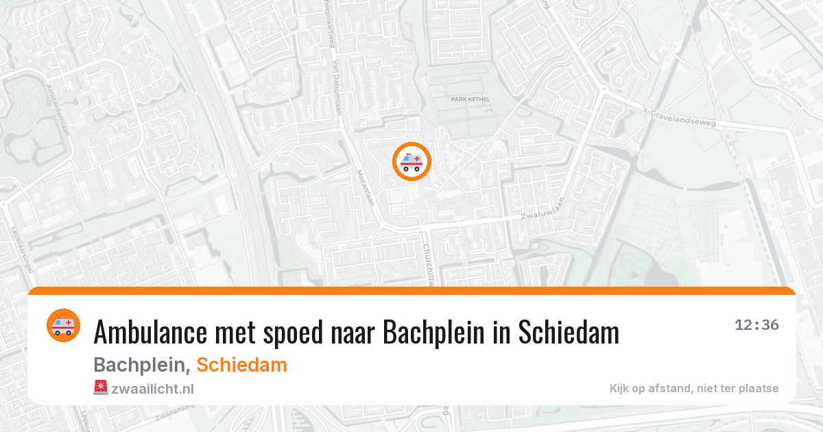 Ambulance met spoed naar Bachplein in Schiedam — 7 apr 2026