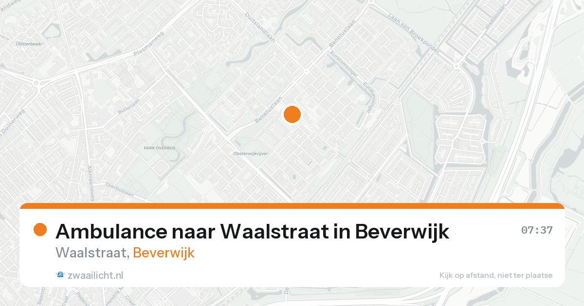 Ambulance naar Waalstraat in Beverwijk — 23 aug 2026