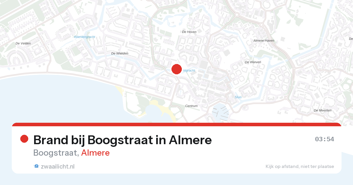 Brand bij Boogstraat in Almere — 19 mrt 2026