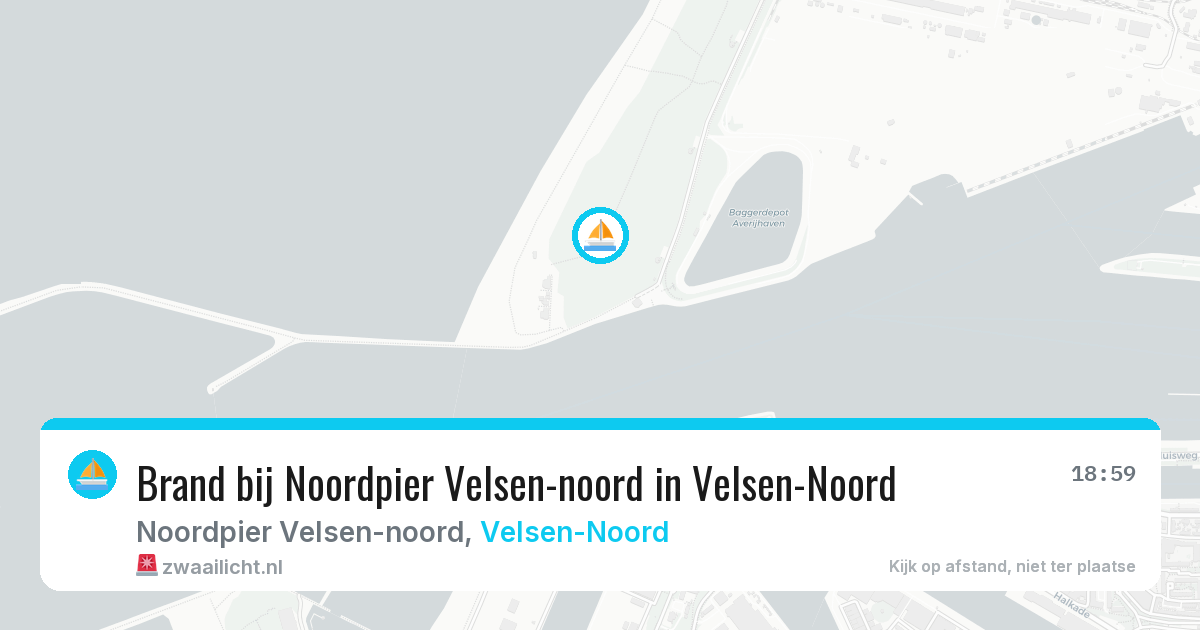 Brand bij Noordpier Velsen-noord in Velsen-Noord — 8 jul 2026