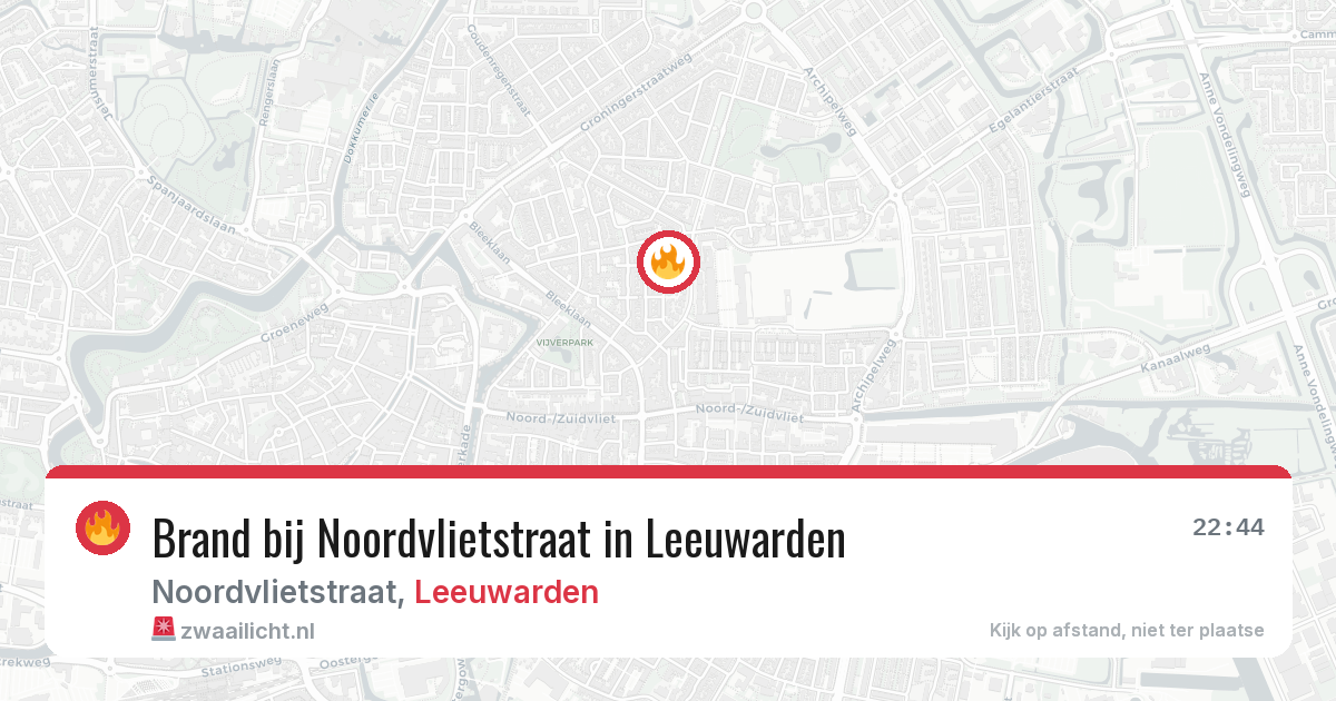 Brand bij Noordvlietstraat in Leeuwarden — 19 mrt 2026