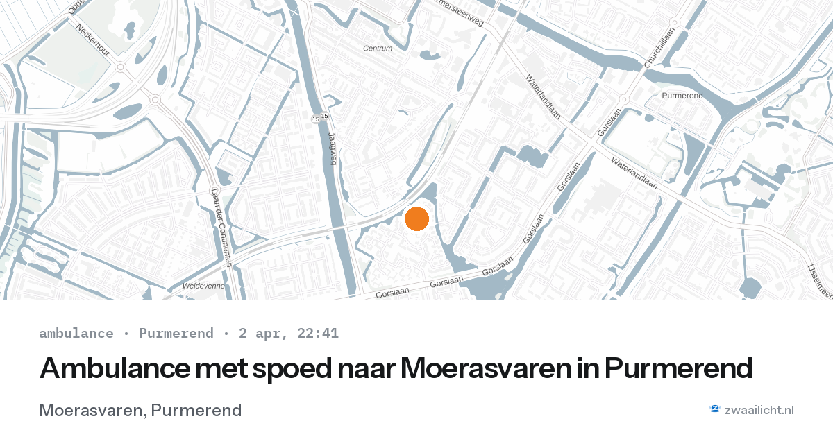Ambulance met spoed naar Moerasvaren in Purmerend — 2 apr 2026