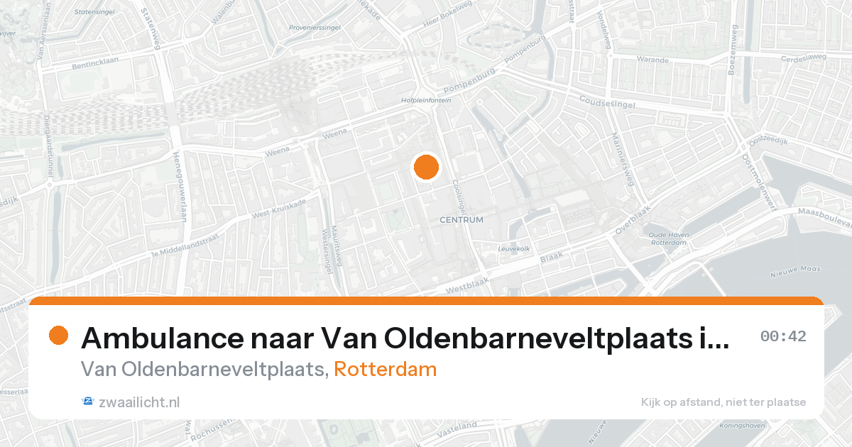Ambulance naar Van Oldenbarneveltplaats in Rotterdam — 18 aug 2026