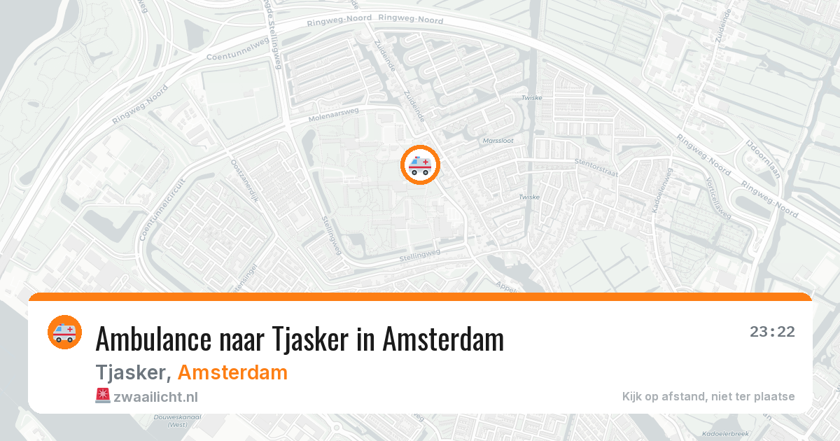 Ambulance naar Tjasker in Amsterdam — 21 jun 2026