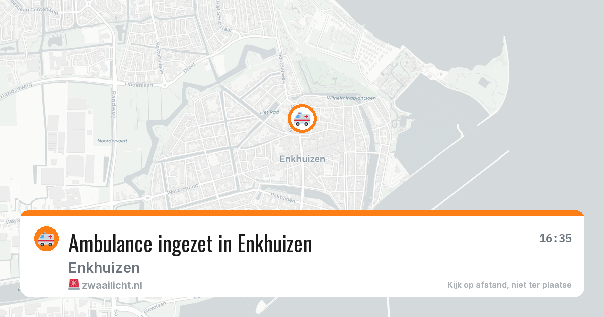Ambulance ingezet in Enkhuizen — 23 mei 2026