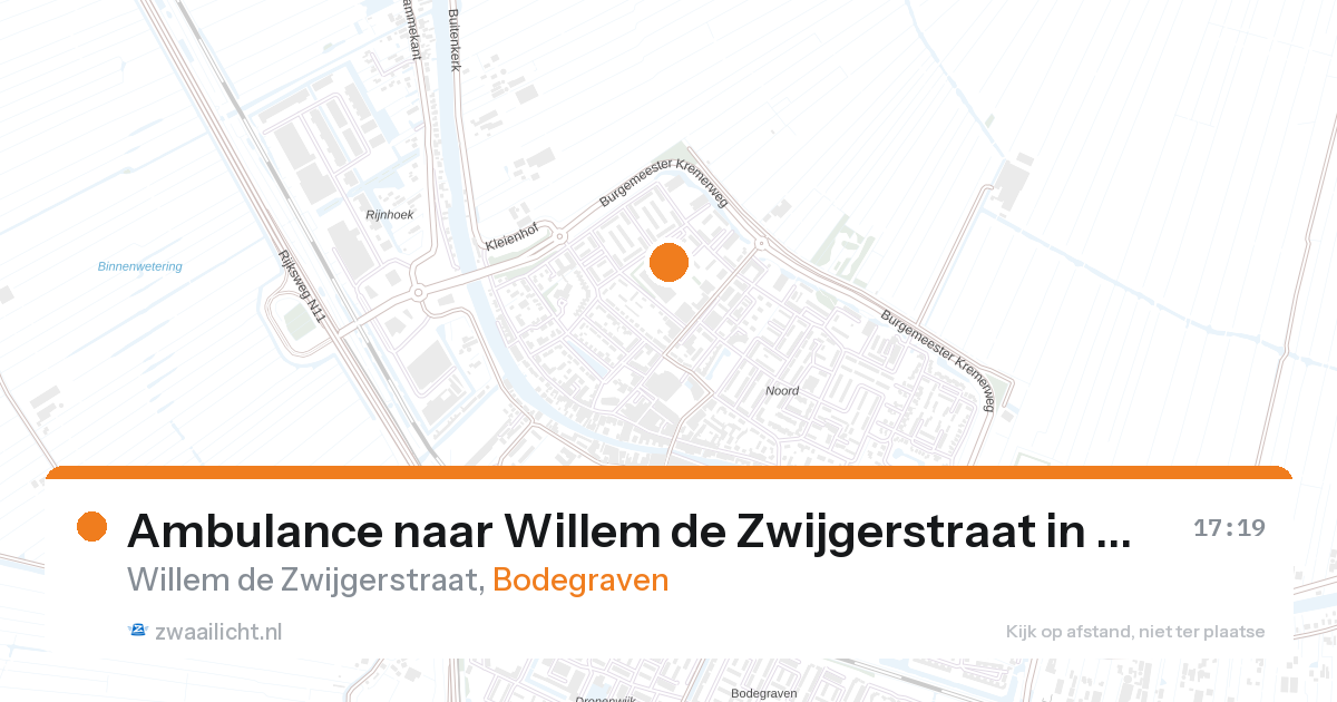 Ambulance naar Willem de Zwijgerstraat in Bodegraven — 16 feb 2026