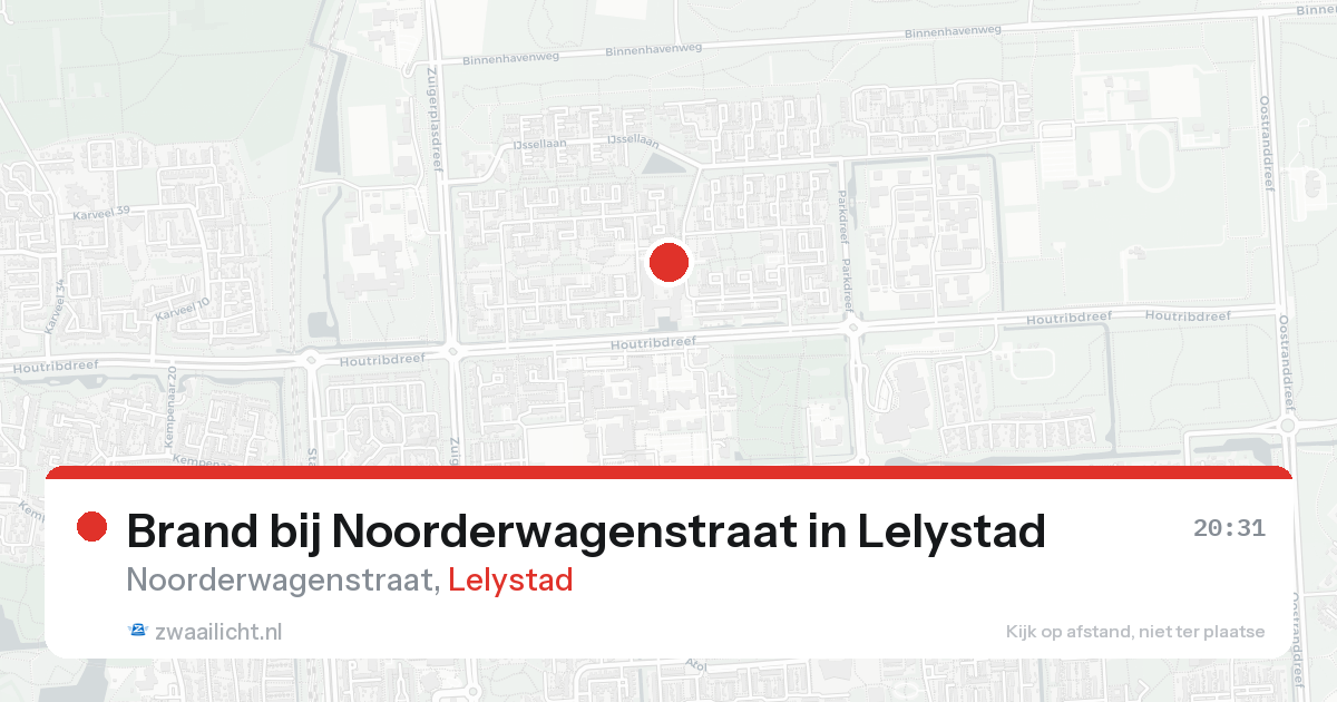 Brand bij Noorderwagenstraat in Lelystad — 22 aug 2026