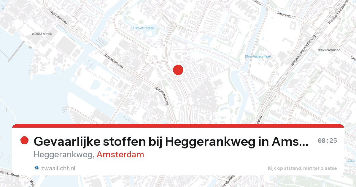 Gevaarlijke stoffen bij Heggerankweg in Amsterdam — 27 aug 2026