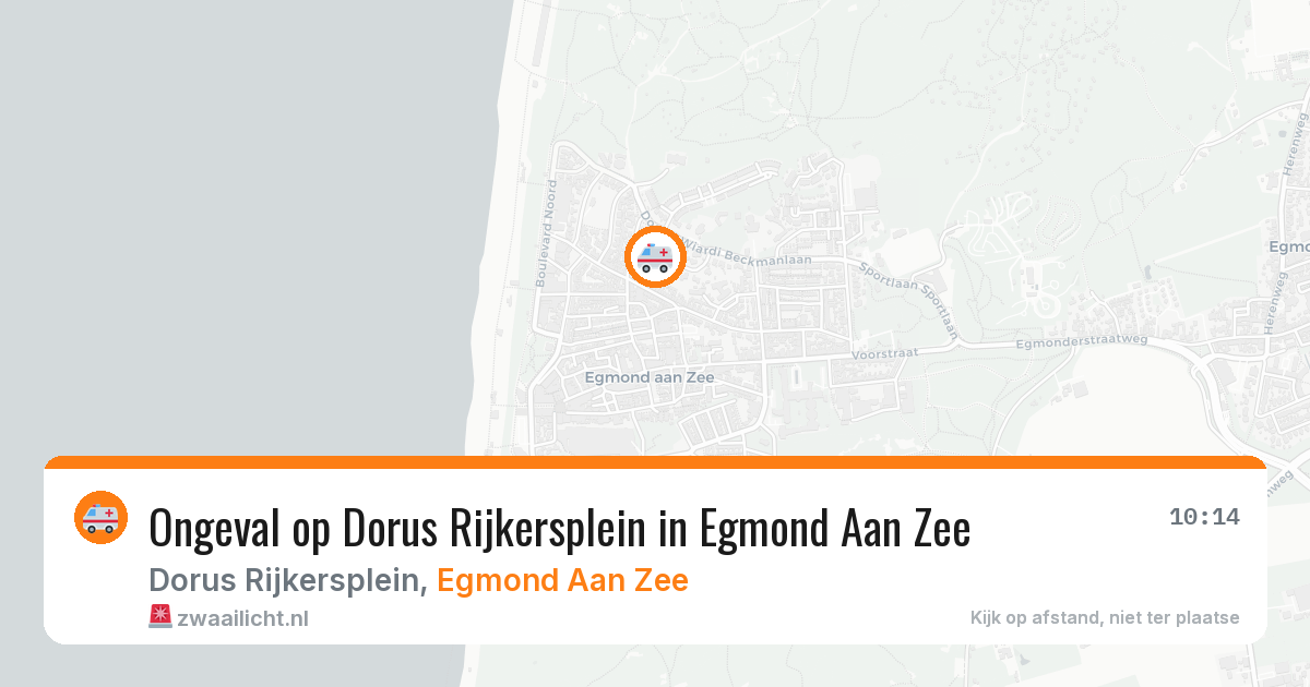 Ongeval op Dorus Rijkersplein in Egmond Aan Zee — 3 mei 2026