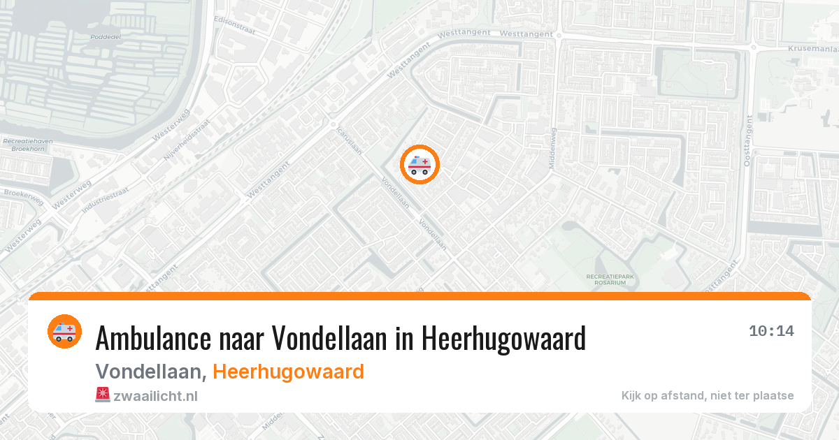 Ambulance naar Vondellaan in Heerhugowaard — 3 aug 2026