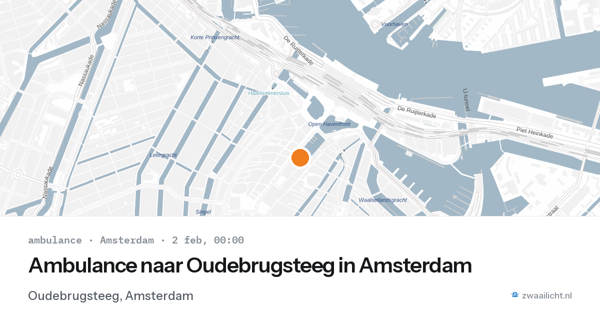 Ambulance naar Oudebrugsteeg in Amsterdam — 1 feb 2026